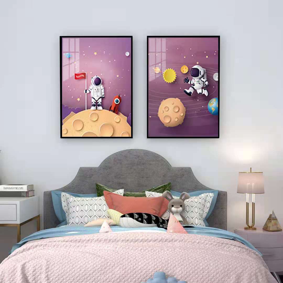 Oil painting cartoon series, simple cartoon decorative paintings and wall hangings details Picture