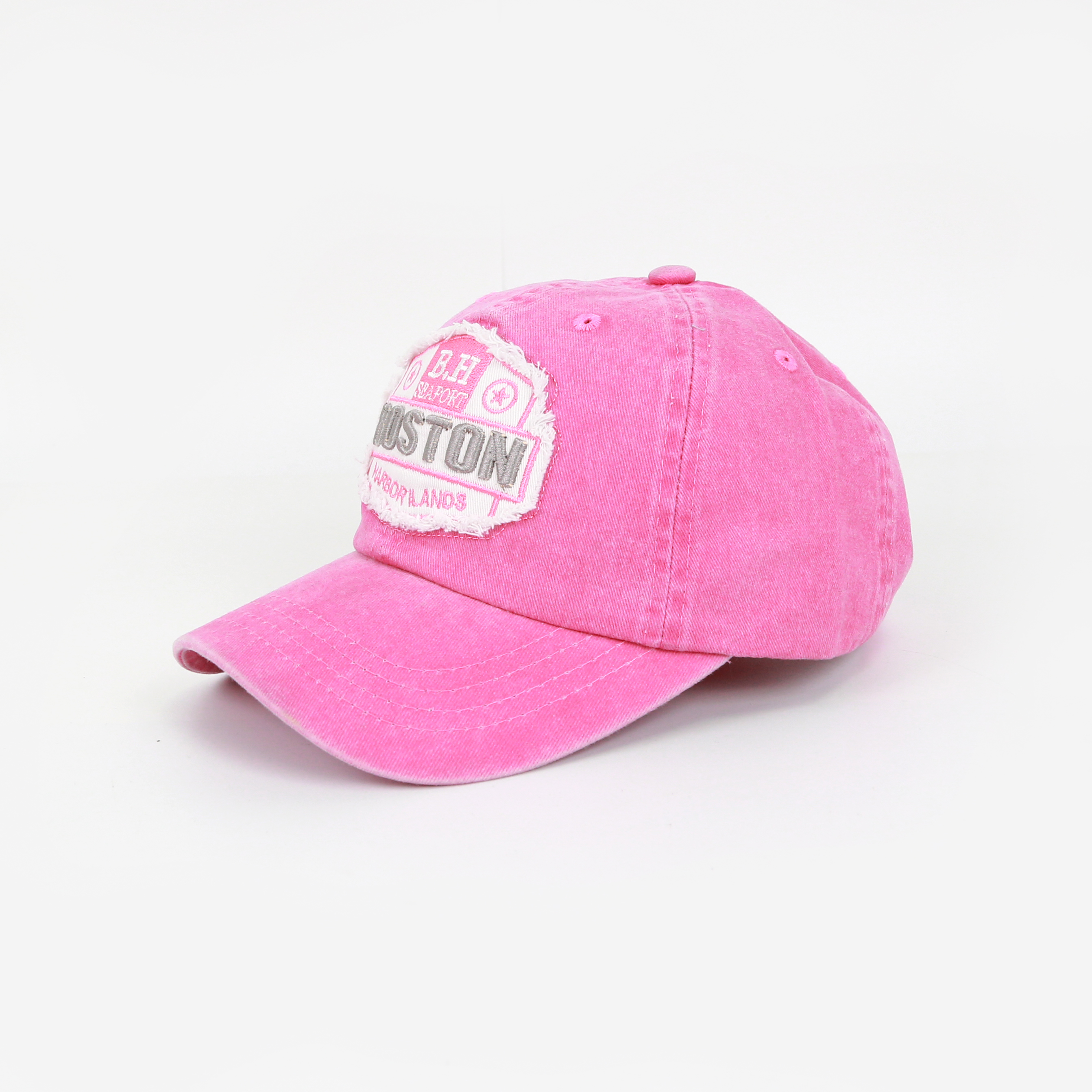 Heavy industry patchwork show large logo baseball cap washed cotton aged Specification image