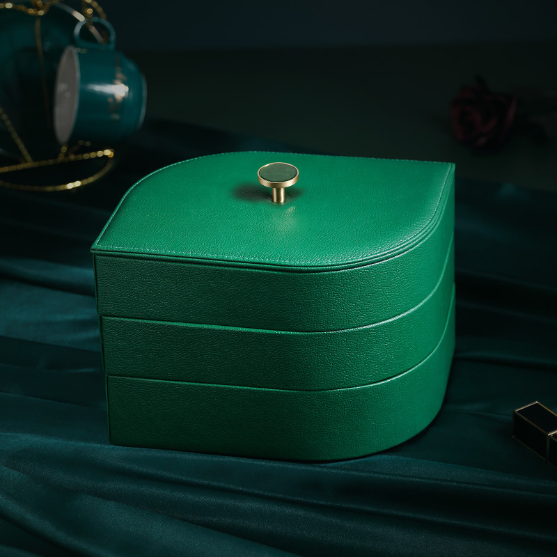 Fashionable and creative leather jewelry box