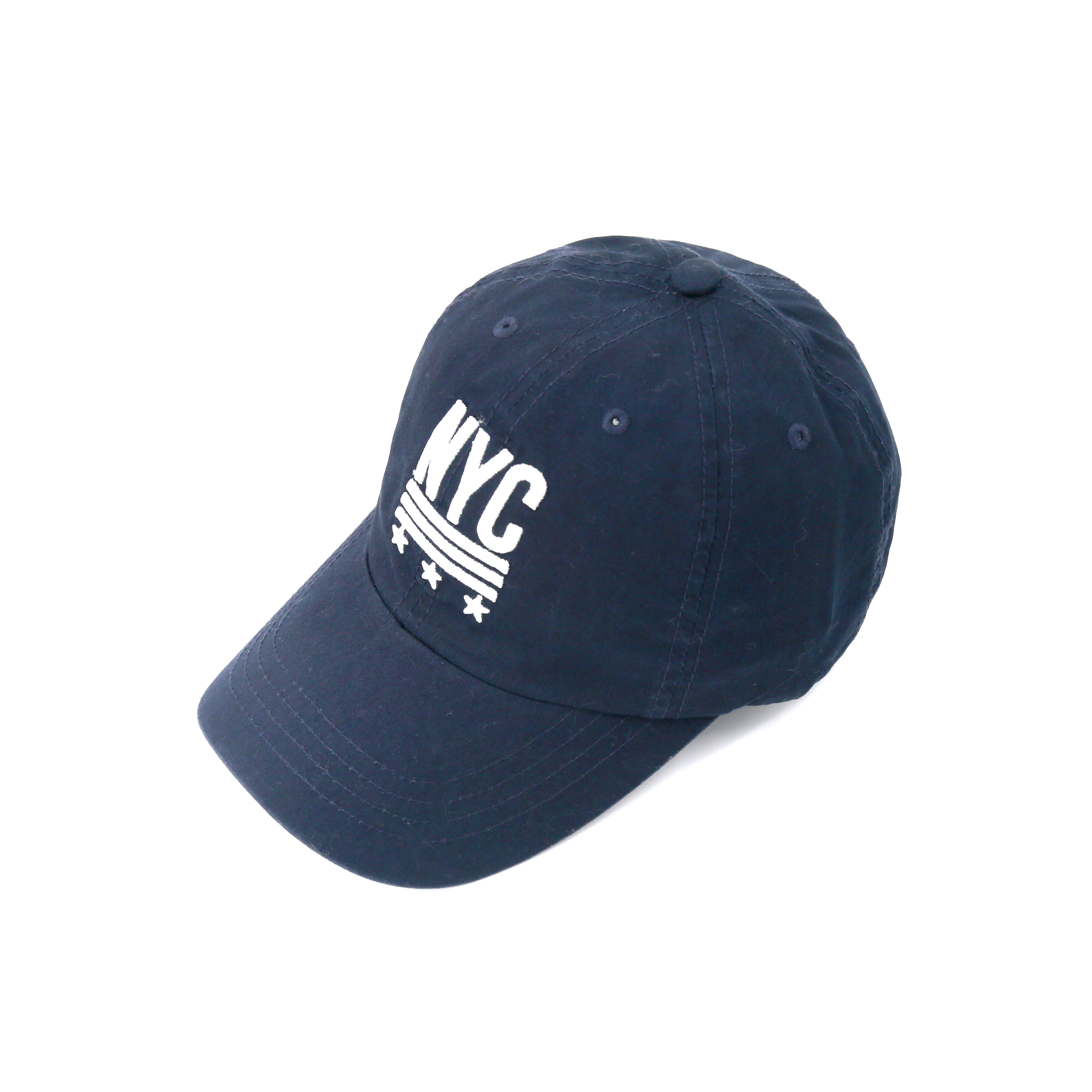 NYC英文刺绣韩版棒球帽 重工水洗鸭舌帽