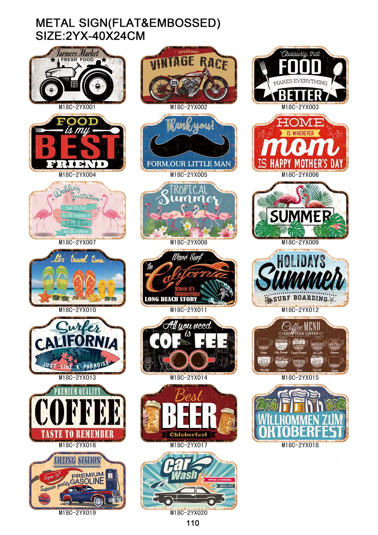 40X24咖啡墙上装饰铁皮画产品图