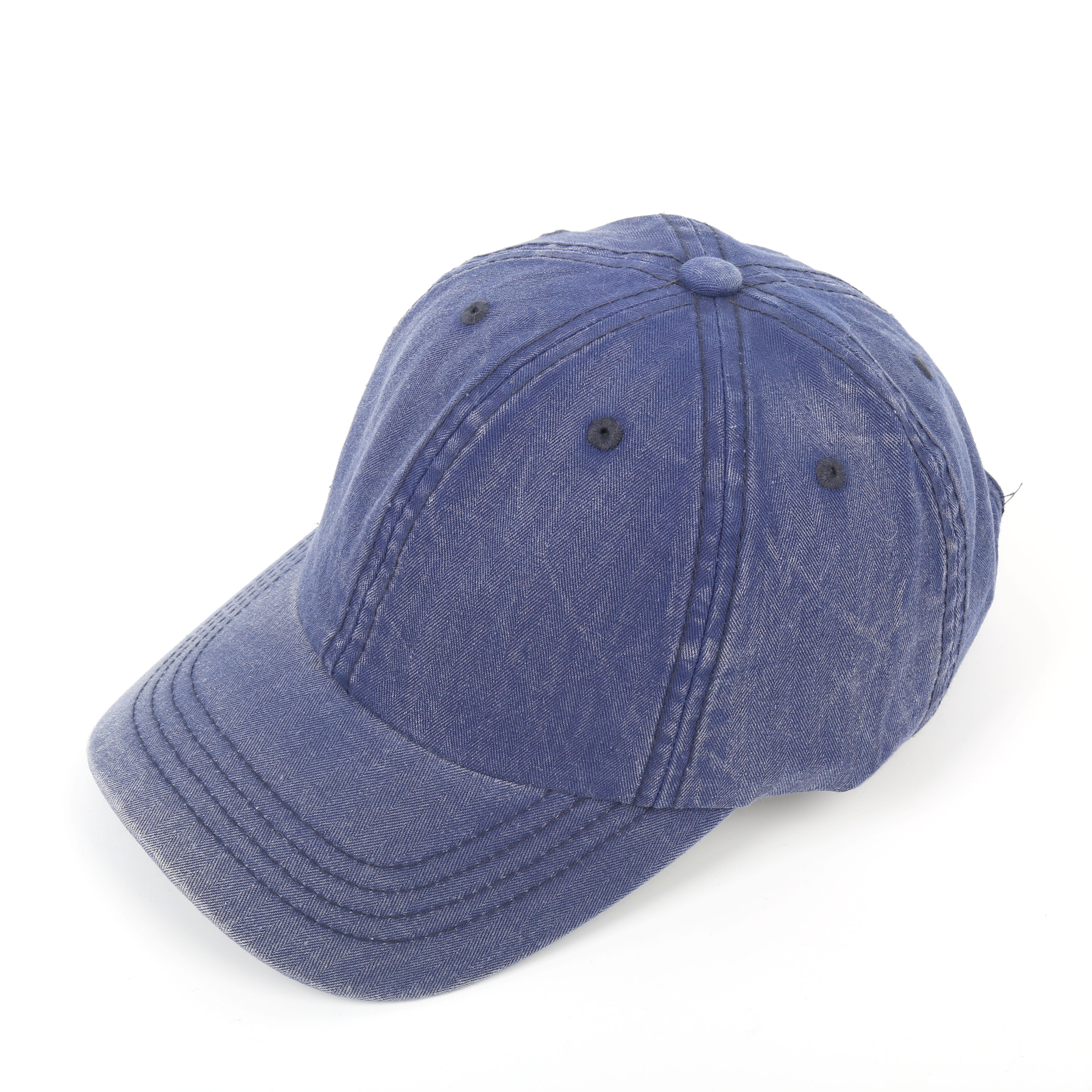 可定制logo 精工艺水洗牛仔棒球帽 休闲光板