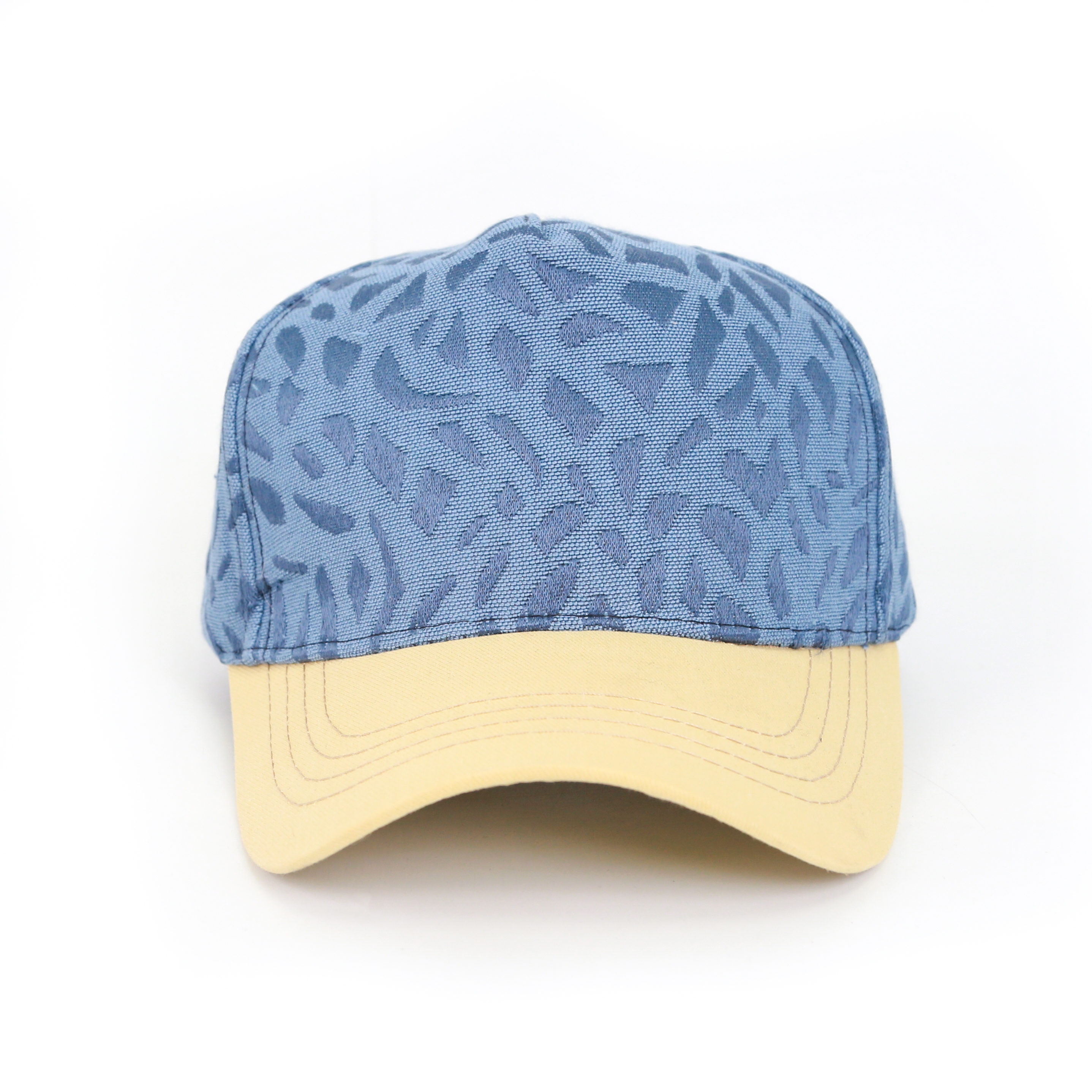 A two-color patchwork street dance hat with full-print embroidery Specification image