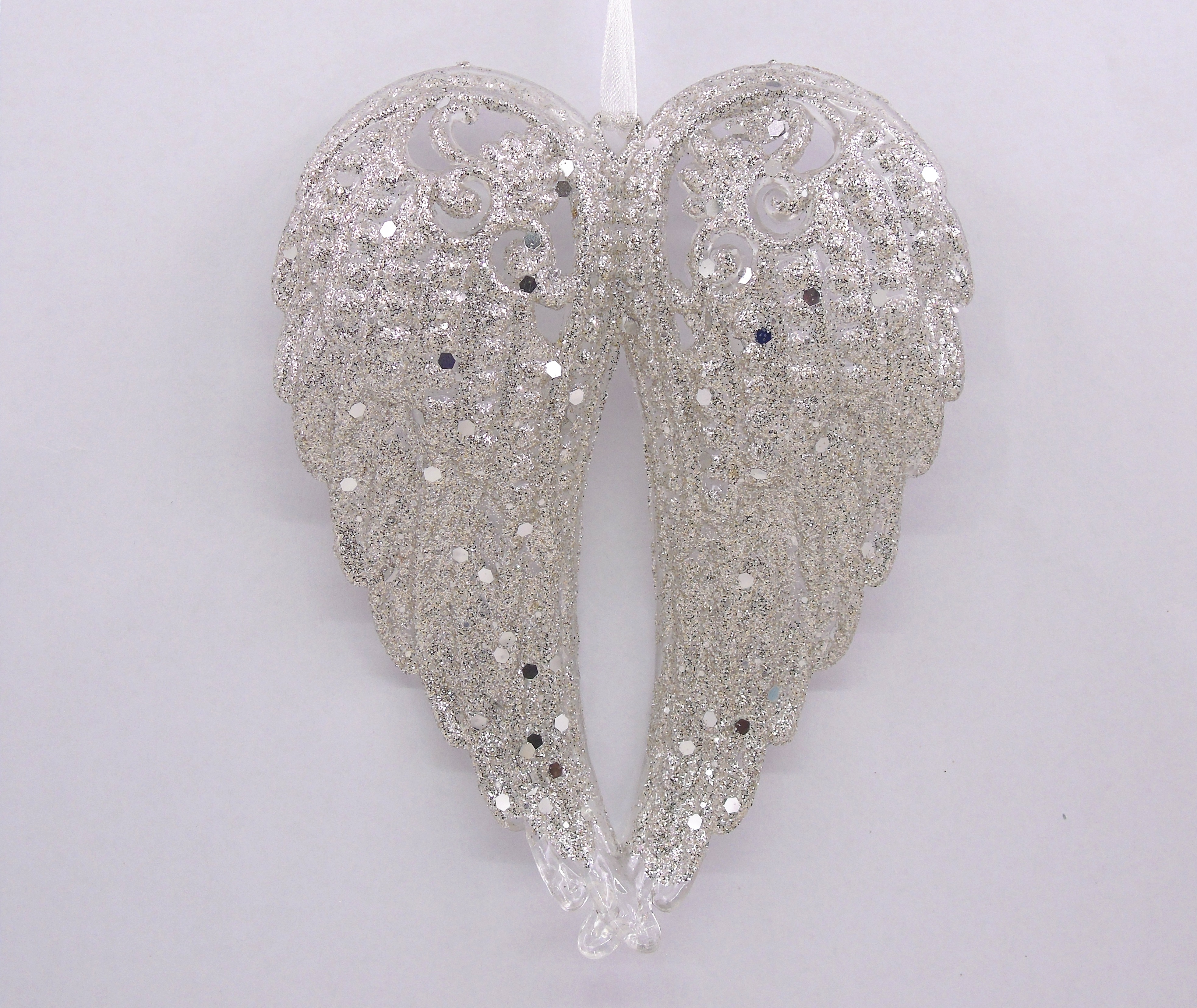 11X14CM Christmas powder-coated acrylic wing pendant Specification image