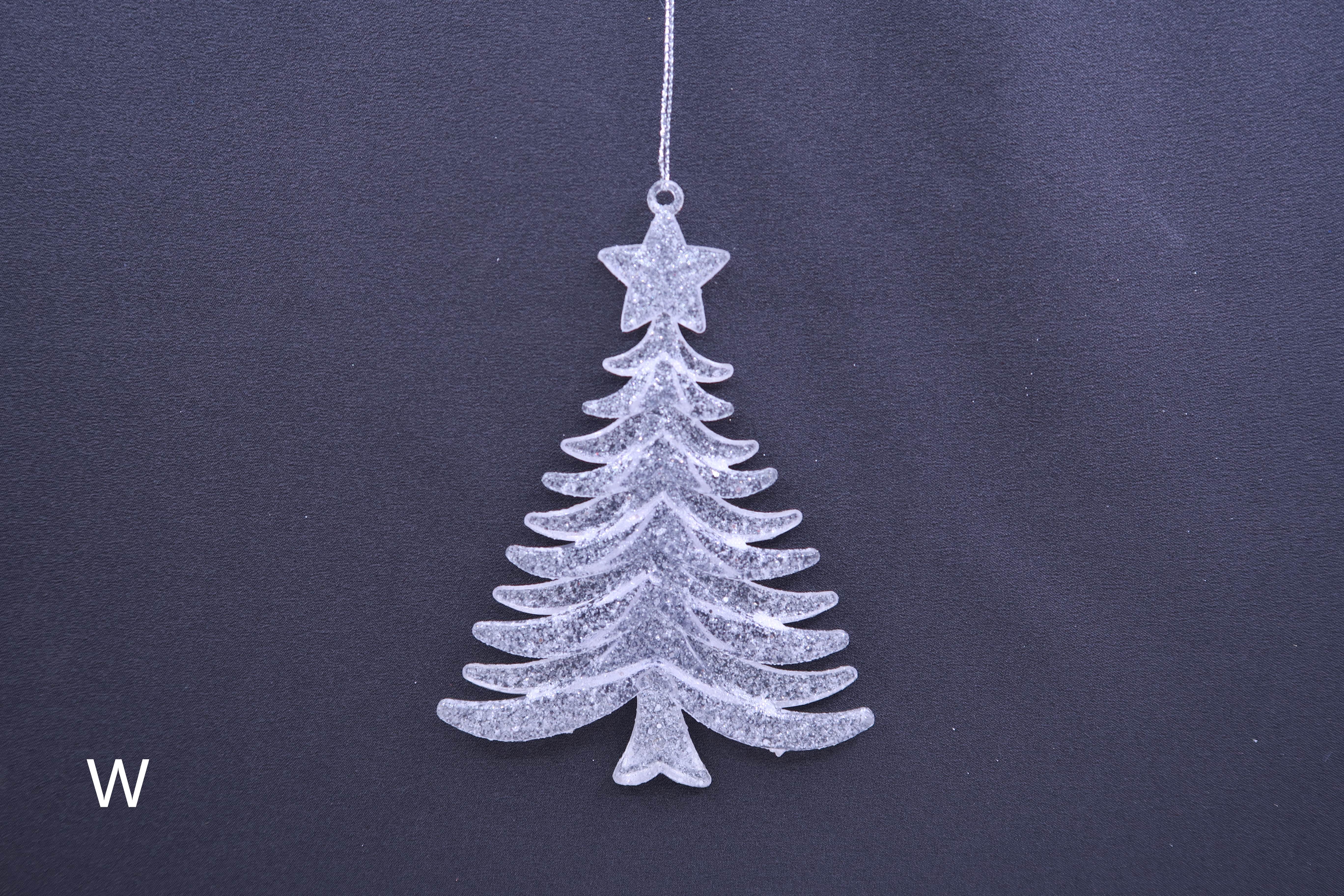 10X13CM Christmas acrylic small tree pendant decoration details Picture