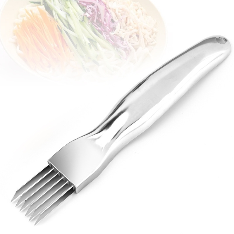 Acero inoxidable chalote cutter cortador de seda para comercio exterior especial