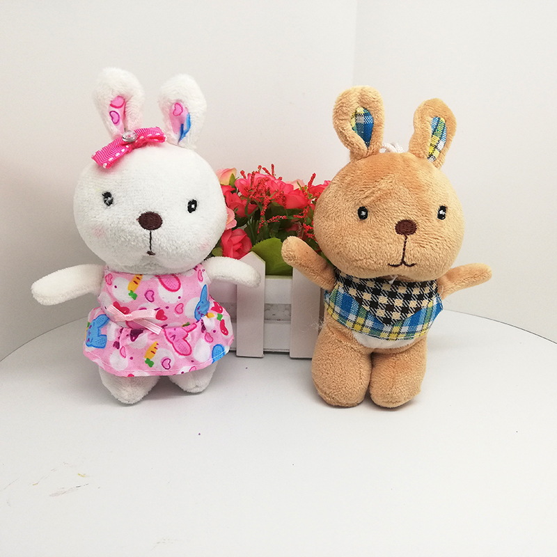 森宝猴01公仔裙子兔钥匙扣玩偶书包挂饰小礼品公仔抓机小娃娃饰品配件毛绒