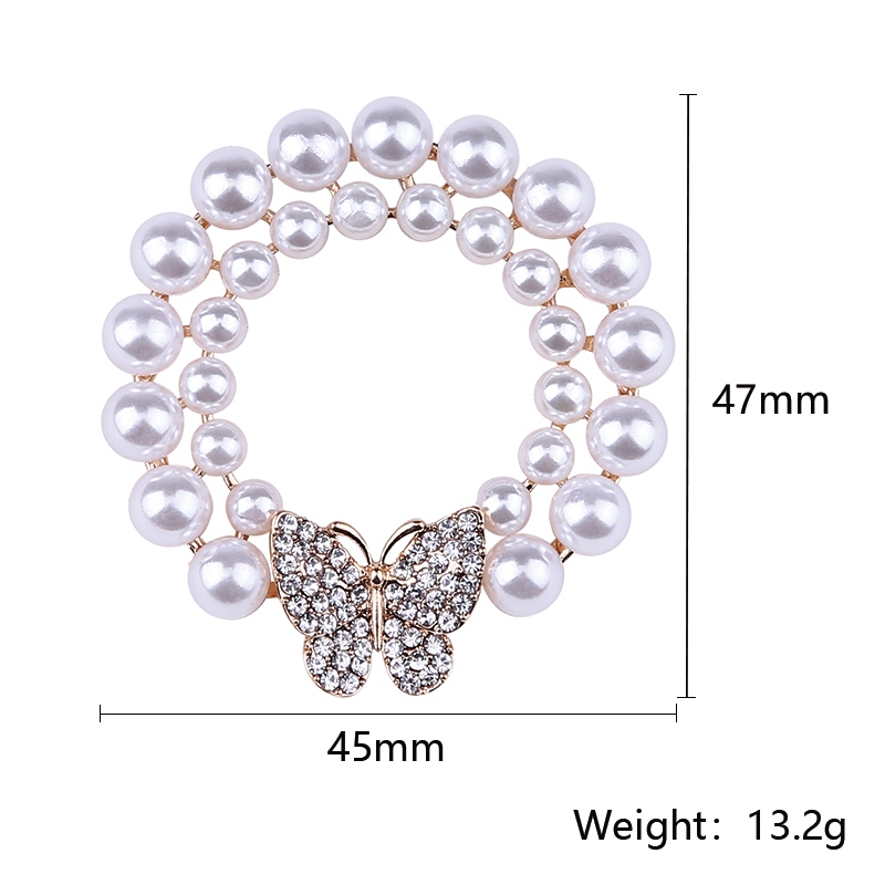 Factory direct sales, popular in foreign trade, high-end new Jianxiao retro elegant garland light luxury waterproof diamond brooch Specification image