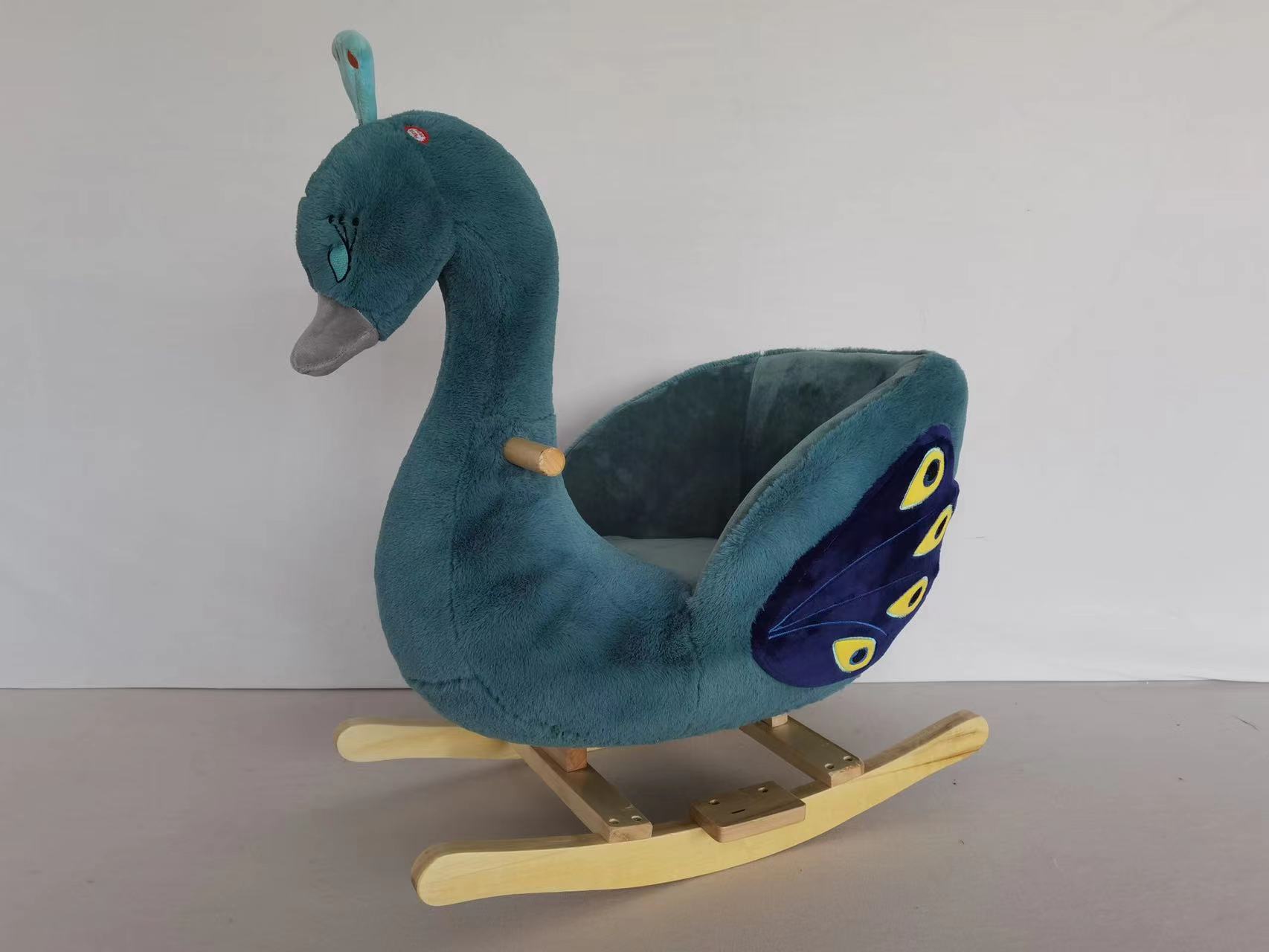 Children's wooden horse swan seat Item Picture