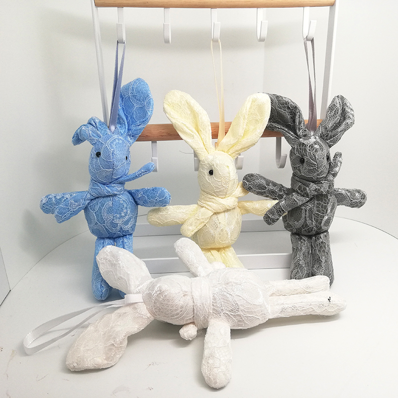 森宝猴01公仔围巾兔子钥匙扣玩偶书包挂饰小礼品公仔抓机小娃娃饰品配件毛绒