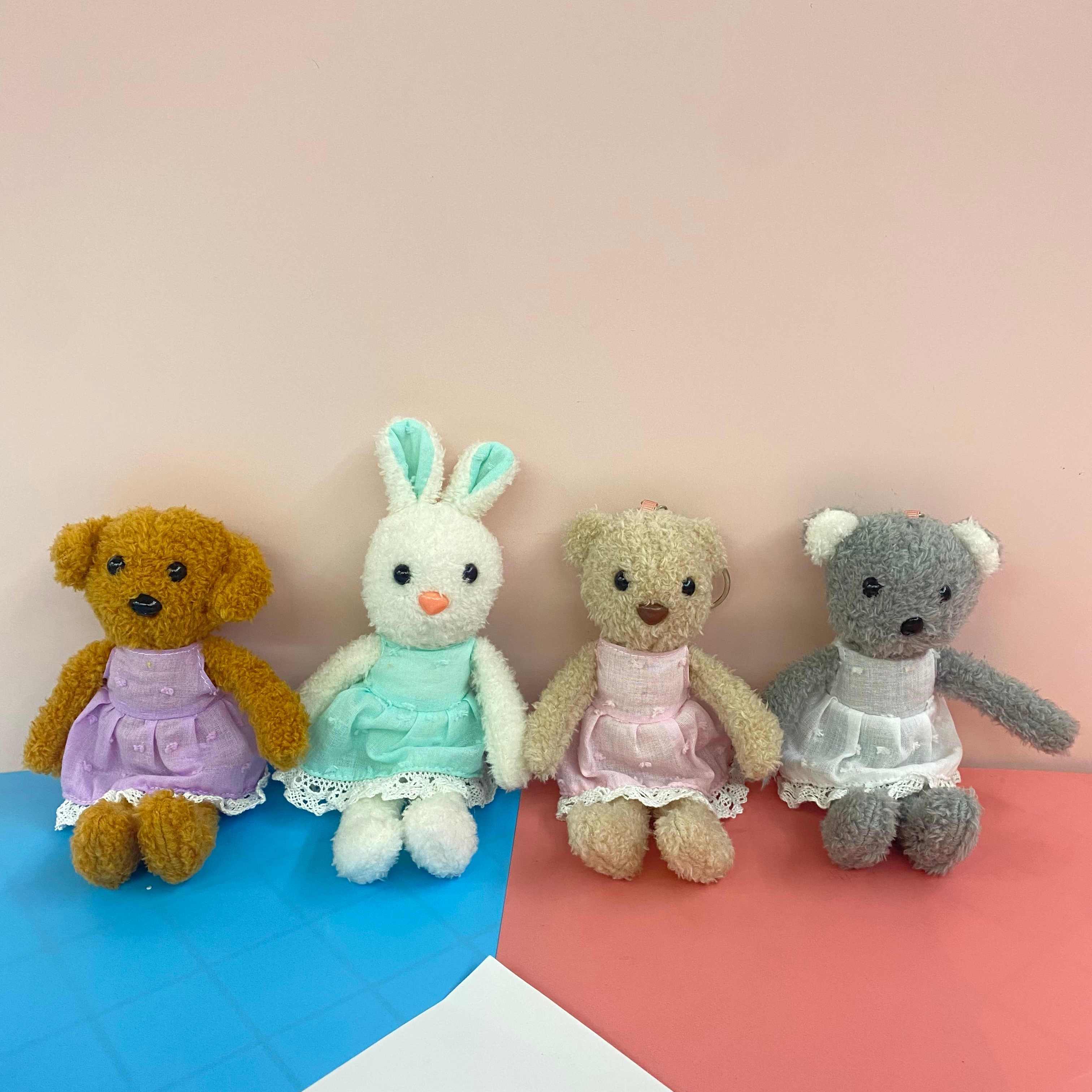Creative skirts, rabbits, plush children's toys, dolls, couple mobile phones, student schoolbags, keychains, pendants, accessories, skirts, animal series Specification image