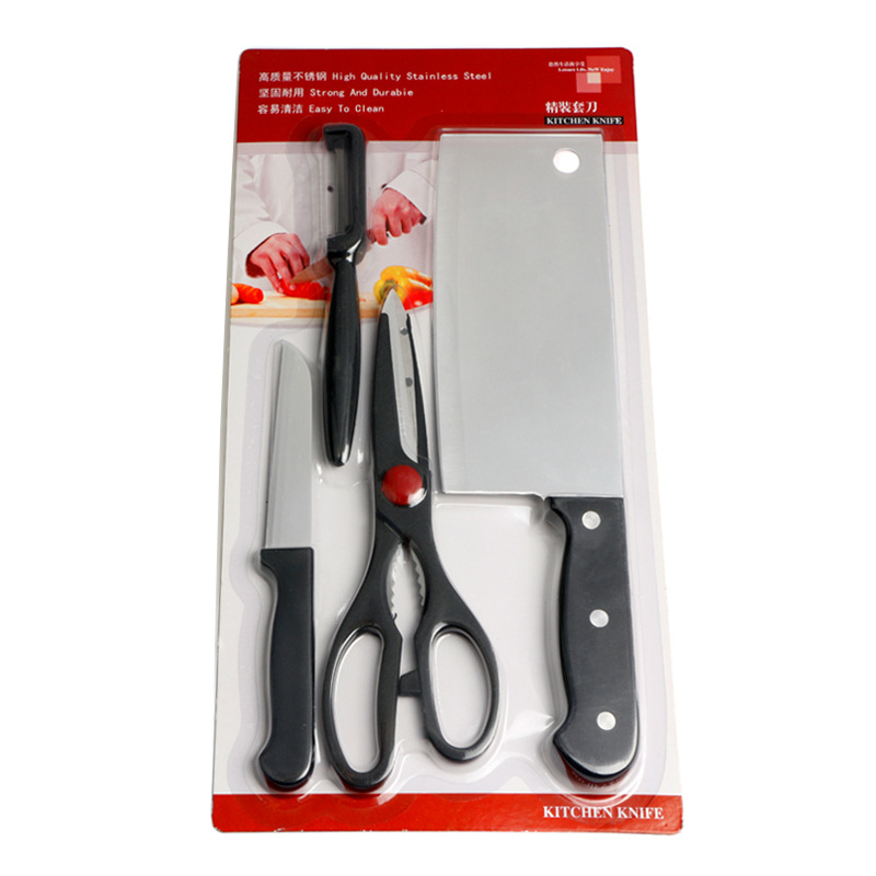 Four-piece set of stainless steel cutting tools for export
