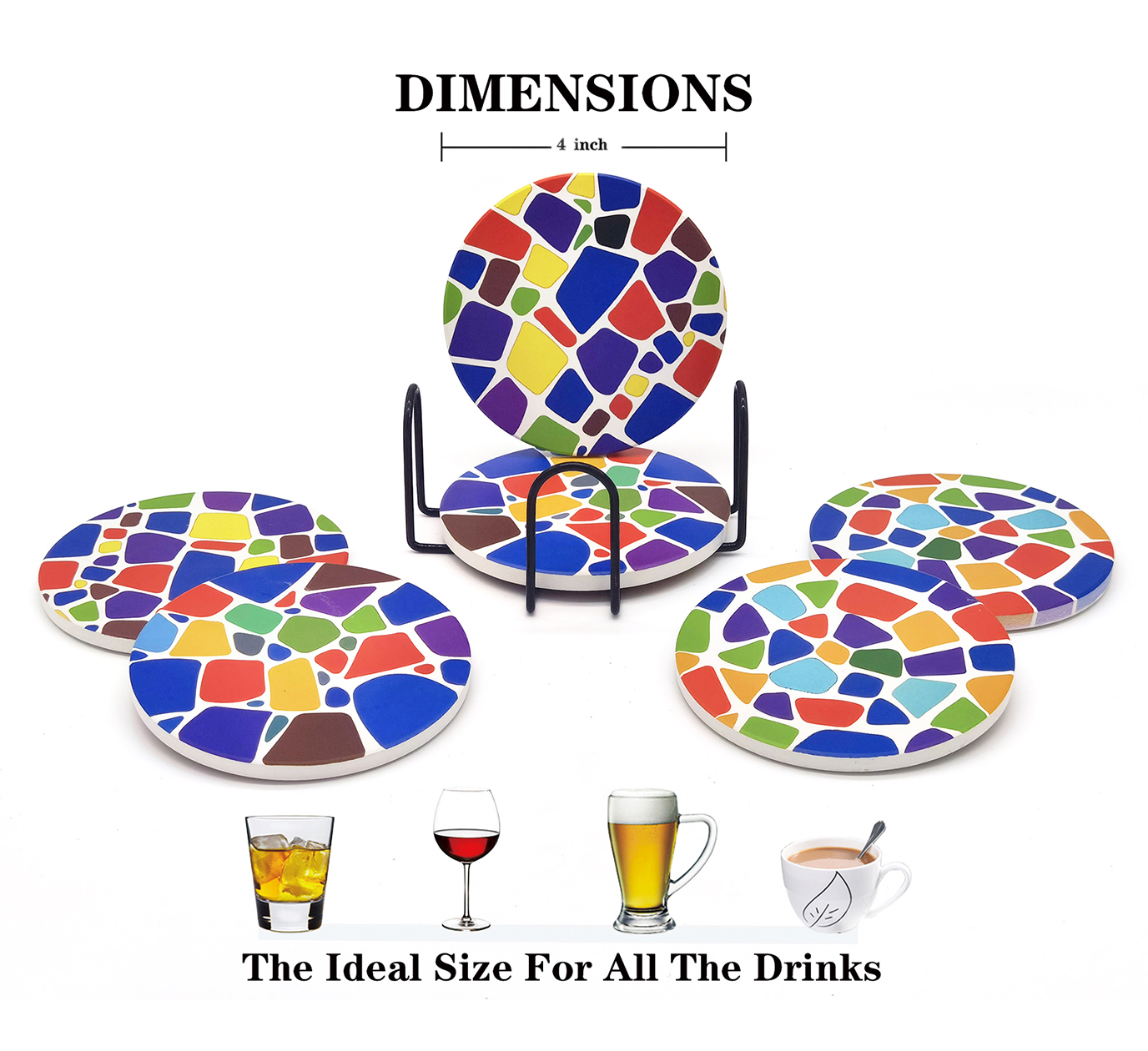 旅游纪念品/陶瓷杯垫/陶瓷工艺品白底实物图