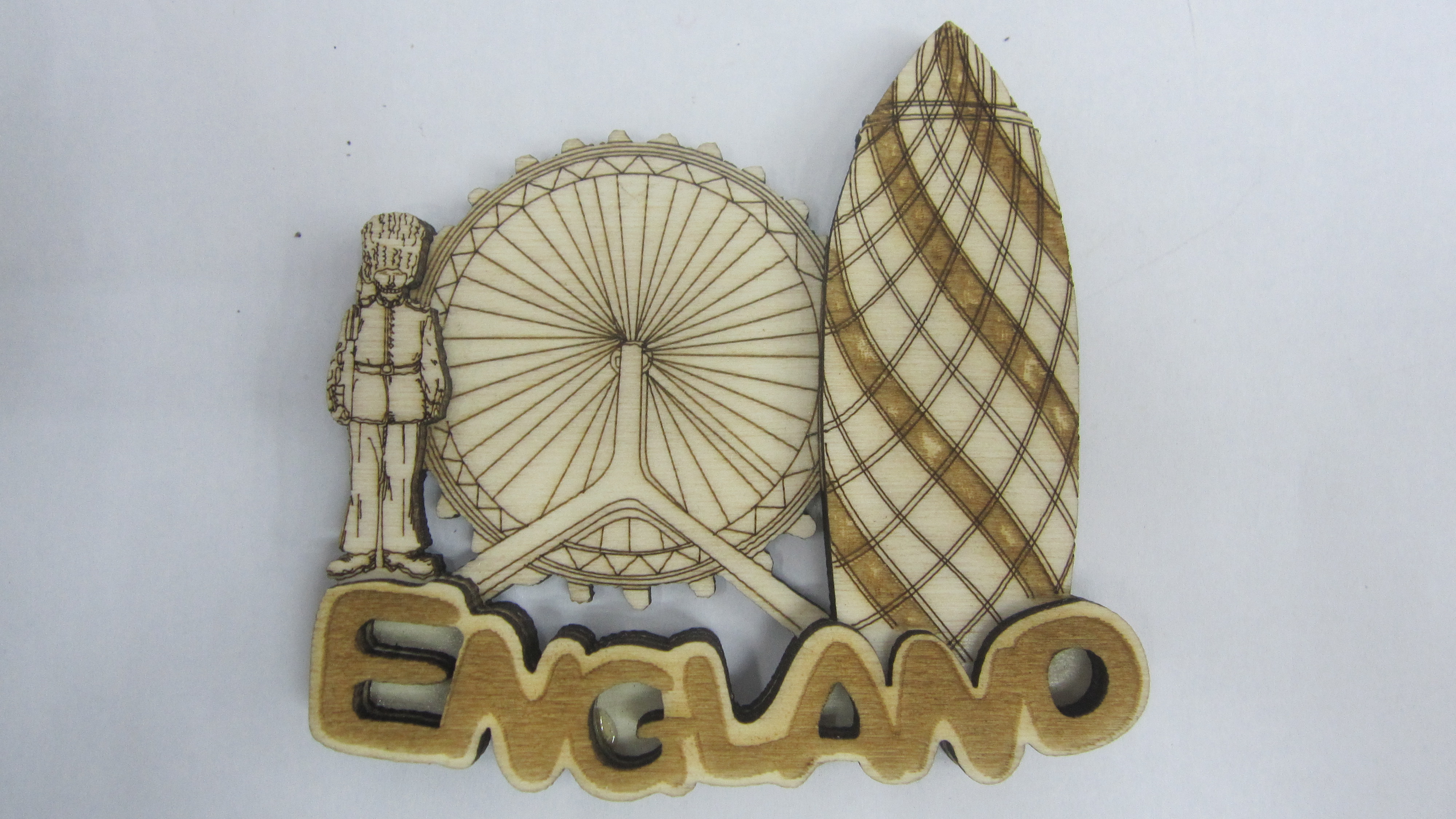 厂家直销英国木头冰箱贴旅游纪念品可来样定做