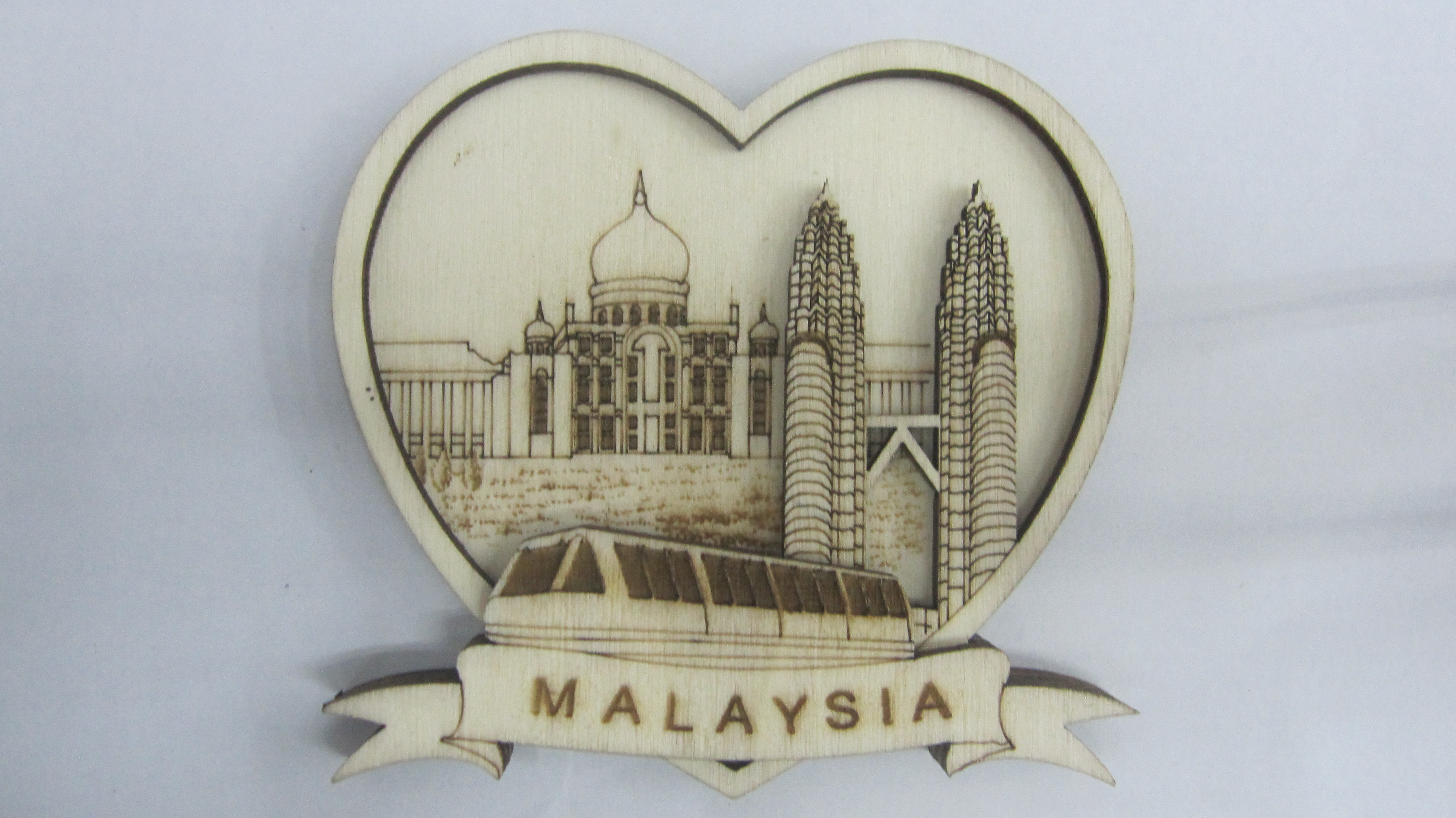 厂家直销马来西亚木头冰箱贴旅游纪念品可来样定做