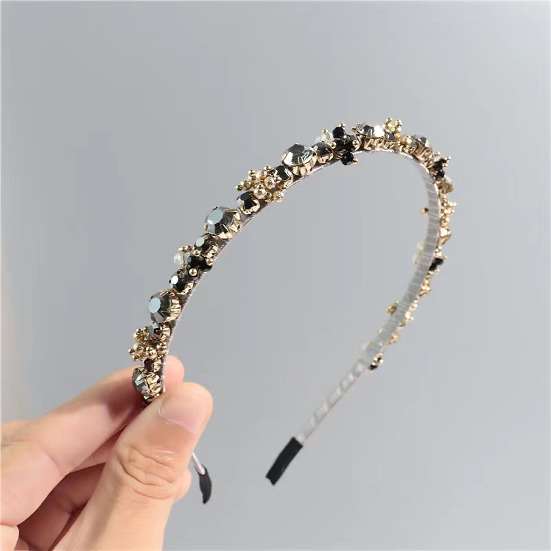 FLY1854 Fairy headband, a retro forest-style, super ethereal Korean Internet celebrity headband, versatile for going out, hairpin, summer water diamond hair accessory