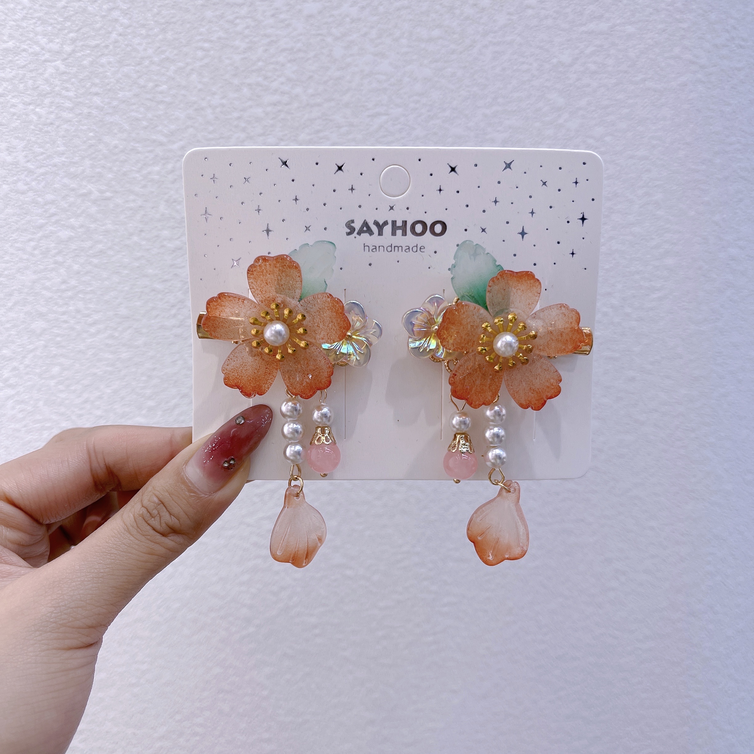 Hairless Hanfu versatile Chinese-style accessories - Spring Colors - Spring Peony Flower Pairing Application Scenario