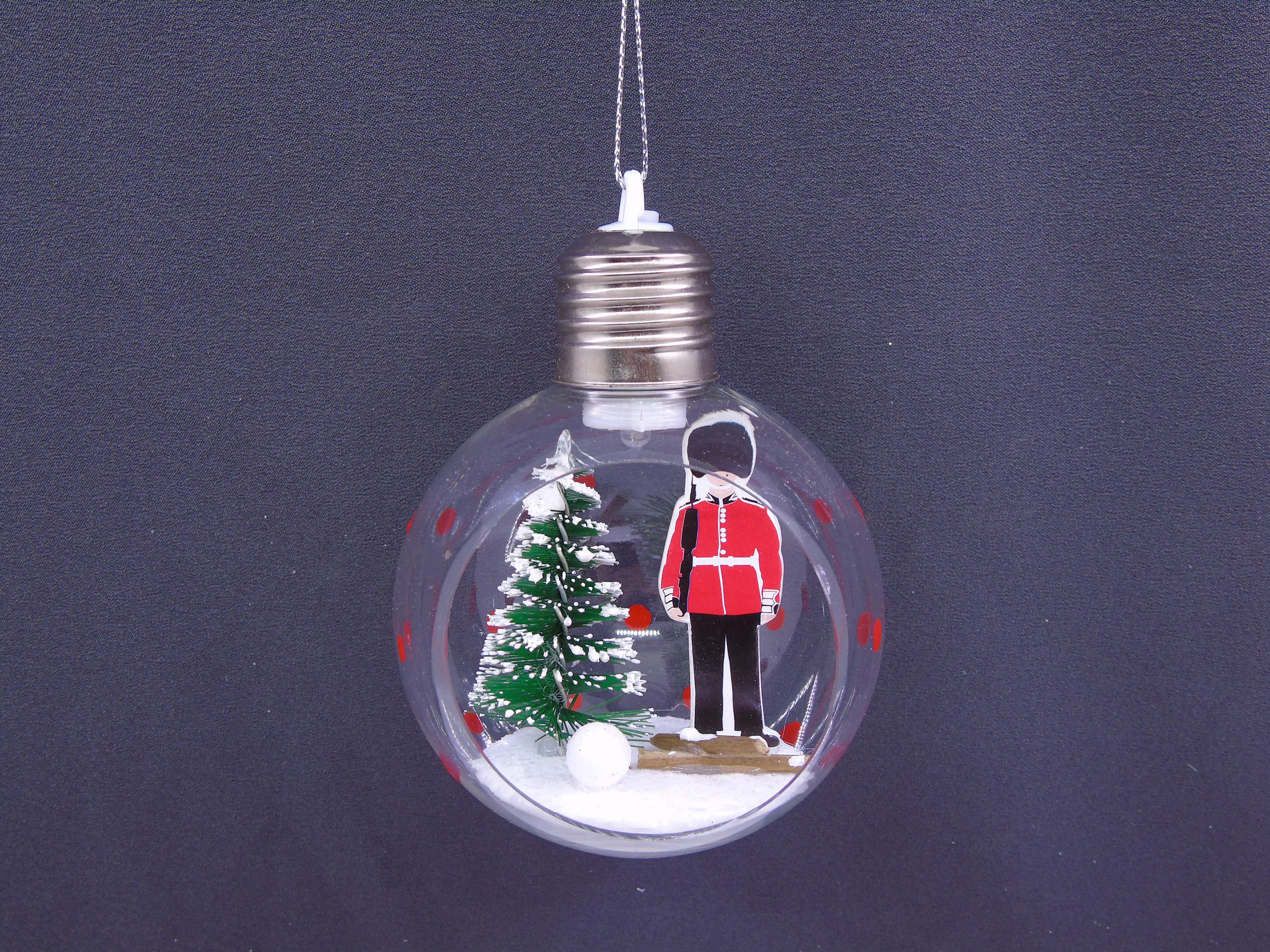 8CM Christmas plastic perforated decorative ball with light 082 Christmas decoration details Picture