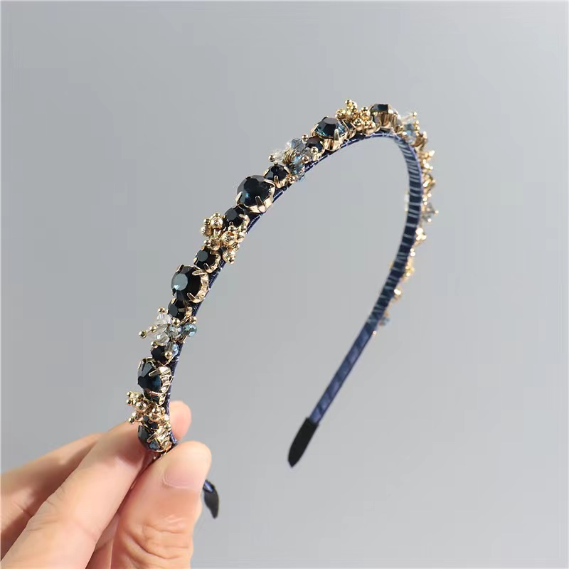 FLY1854 Fairy headband, a retro forest-style, super ethereal Korean Internet celebrity headband, versatile for going out, hairpin, summer water diamond hair accessory Specification image