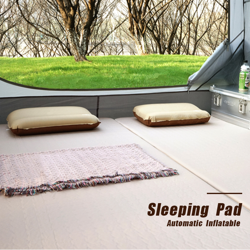 Outdoor automatic cheese inflatable mat, portable thickened moisture-proof tent floor mat, camp bed, folding sleeping mat, beach mat Specification image