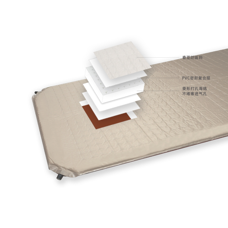 Outdoor automatic cheese inflatable mat, portable thickened moisture-proof tent floor mat, camp bed, folding sleeping mat, beach mat Application Scenario