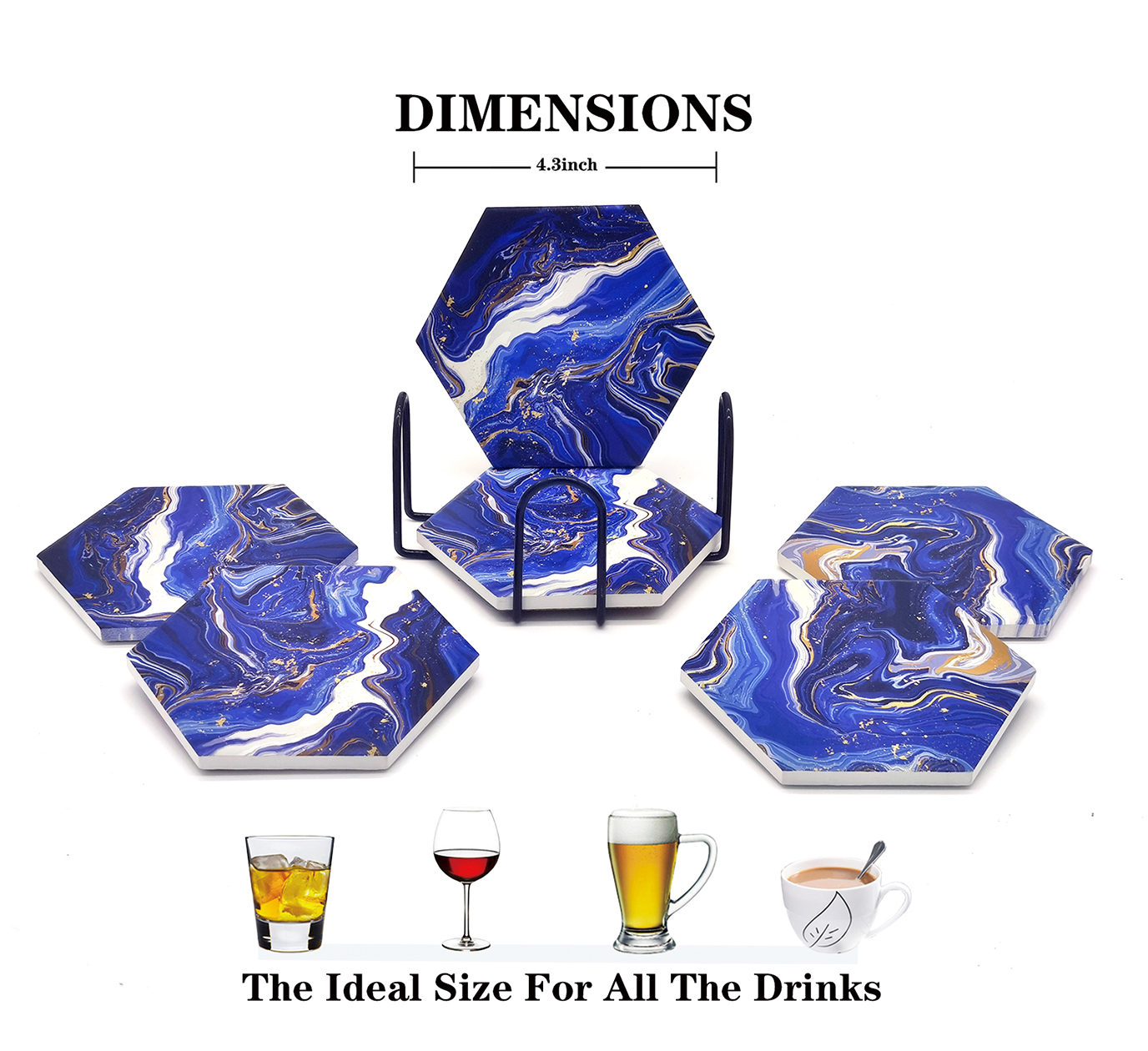 陶瓷工艺品/旅游纪念品/陶瓷杯垫白底实物图