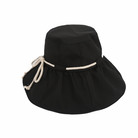 新款遮阳帽夏季带绳结防晒女款太阳帽渔夫帽