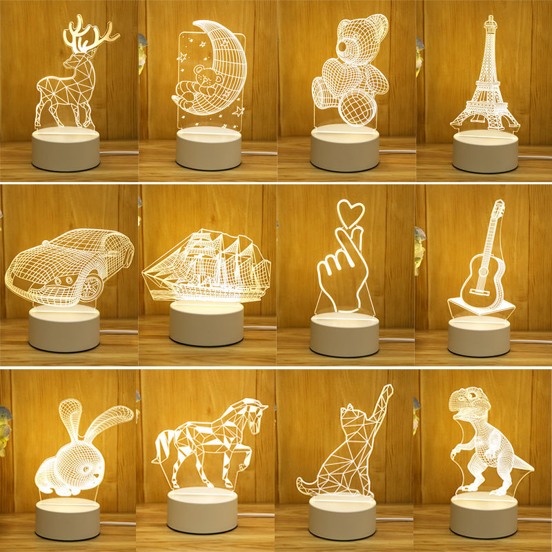 Smart home 3d night light for export only