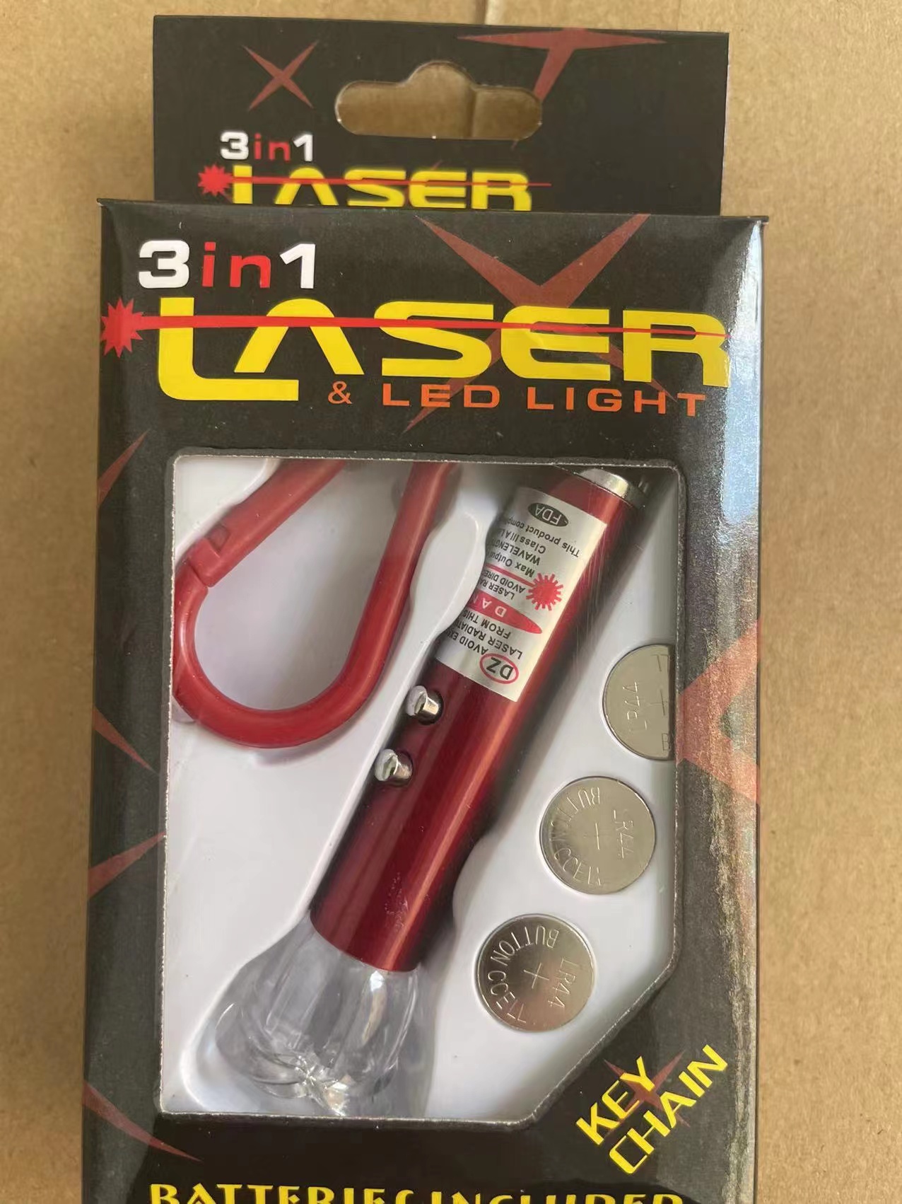 电子激光灯  纽扣电池激光灯  验钞灯 白光灯三合一功能