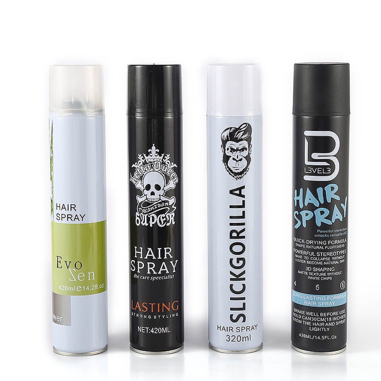 Exclusive 420ML hair gel for men's spray, dynamic gel, matte water, super hard styling spray for foreign trade. Many styles available