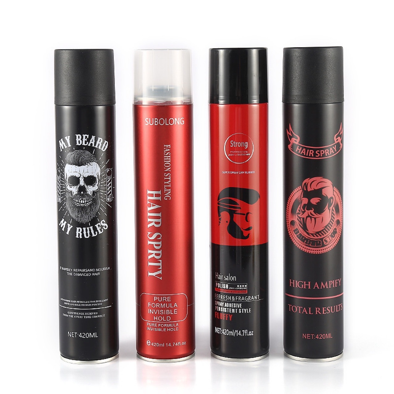 Exclusive 420ML hair gel for men's spray, dynamic gel, matte water, super hard styling spray for foreign trade. Many styles available