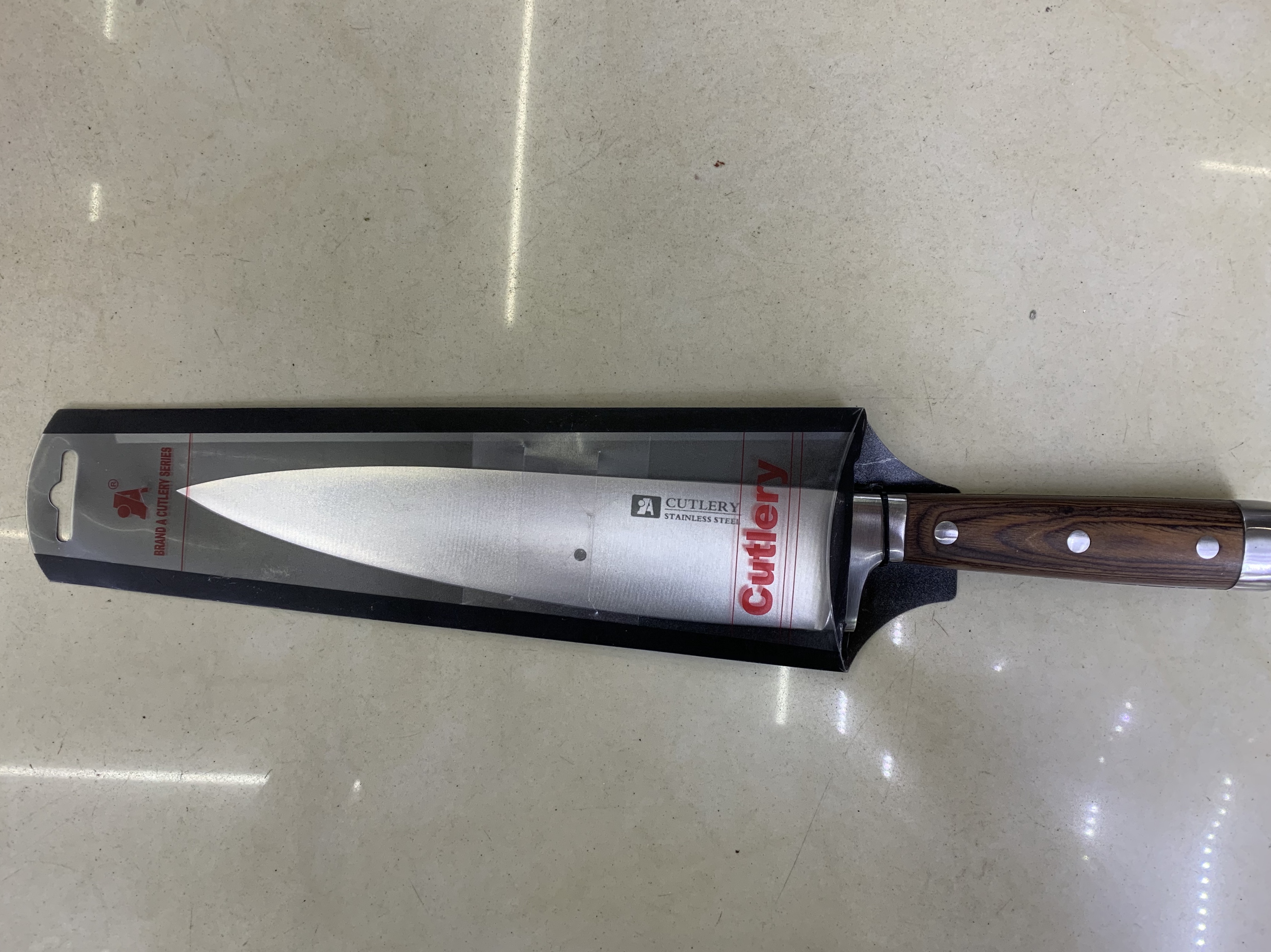 Steel-tipped chef's knife