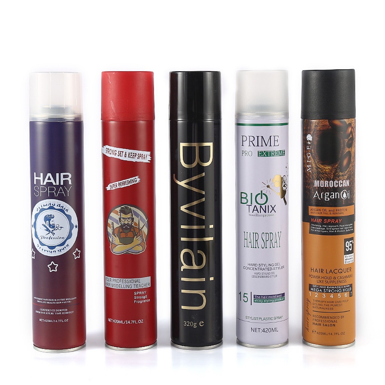 Exclusive 420ML hair gel for men's spray, dynamic gel, matte water, super hard styling spray for foreign trade. Many styles available