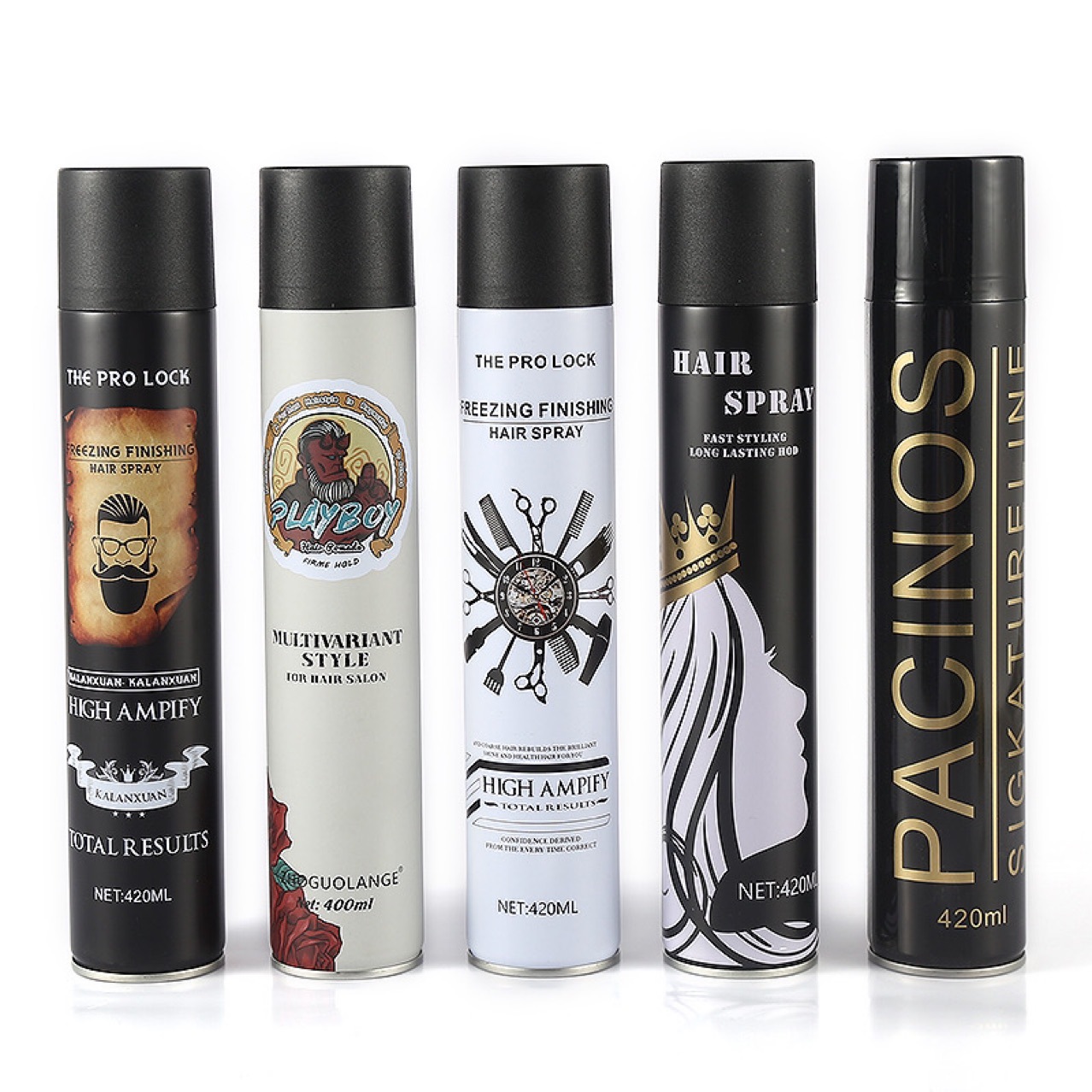 Exclusive 420ML hair gel for men's spray, dynamic gel, matte water, super hard styling spray for foreign trade. Many styles available