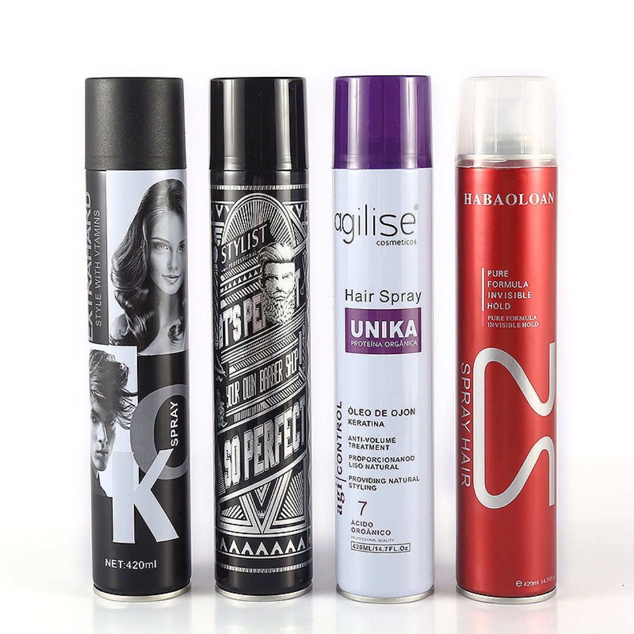 Exclusive 420ML hair gel for men's spray, dynamic gel, matte water, super hard styling spray for foreign trade. Many styles available