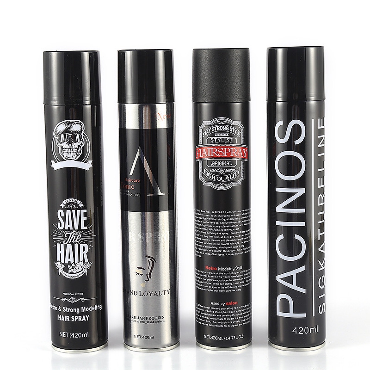 Exclusive 420ML hair gel for men's spray, dynamic gel, matte water, super hard styling spray for foreign trade. Many styles available