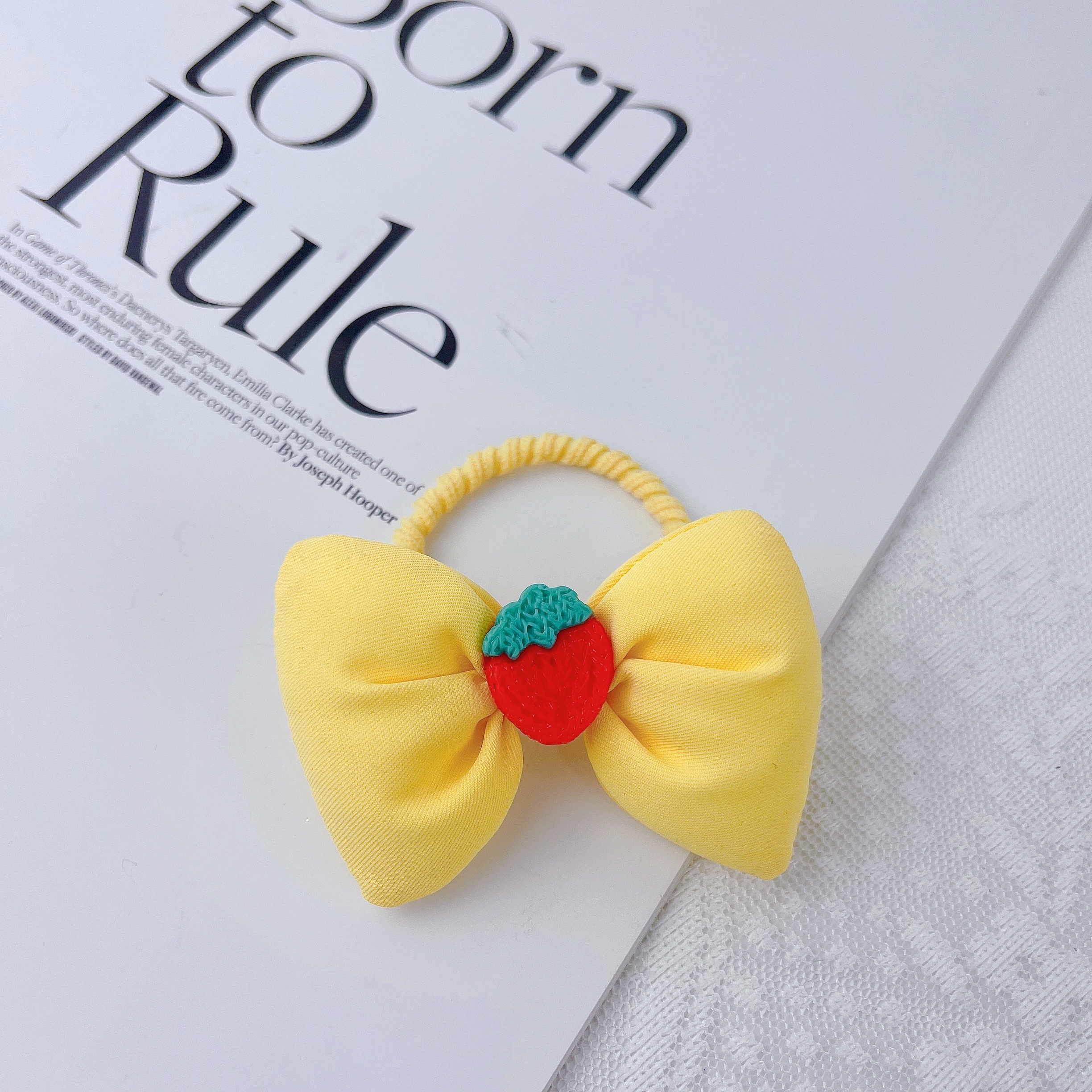 Trendy brand girl - Fruit bow tie leather band Specification image