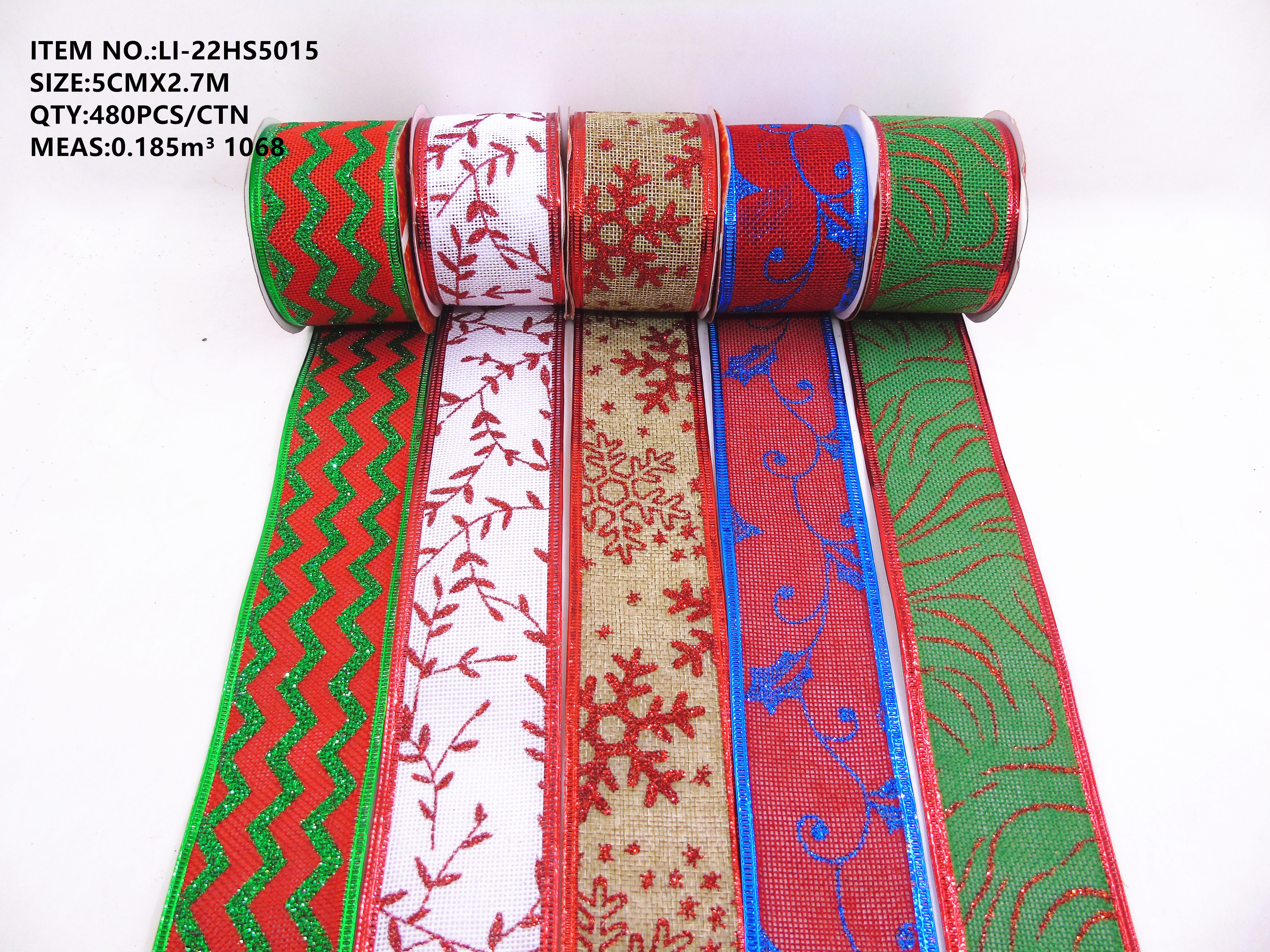 5CM Christmas Ribbon Gift Box set 5015