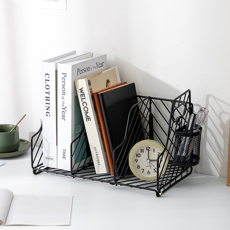 文件栏书立架/办公用品/铁艺办公产品图