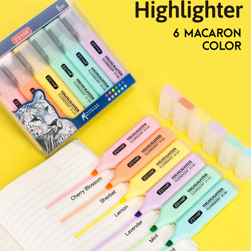  荧光笔    标记笔   双头学生用创意记号笔彩色笔记粗划重点18色荧光色银光莹光  文具用品套