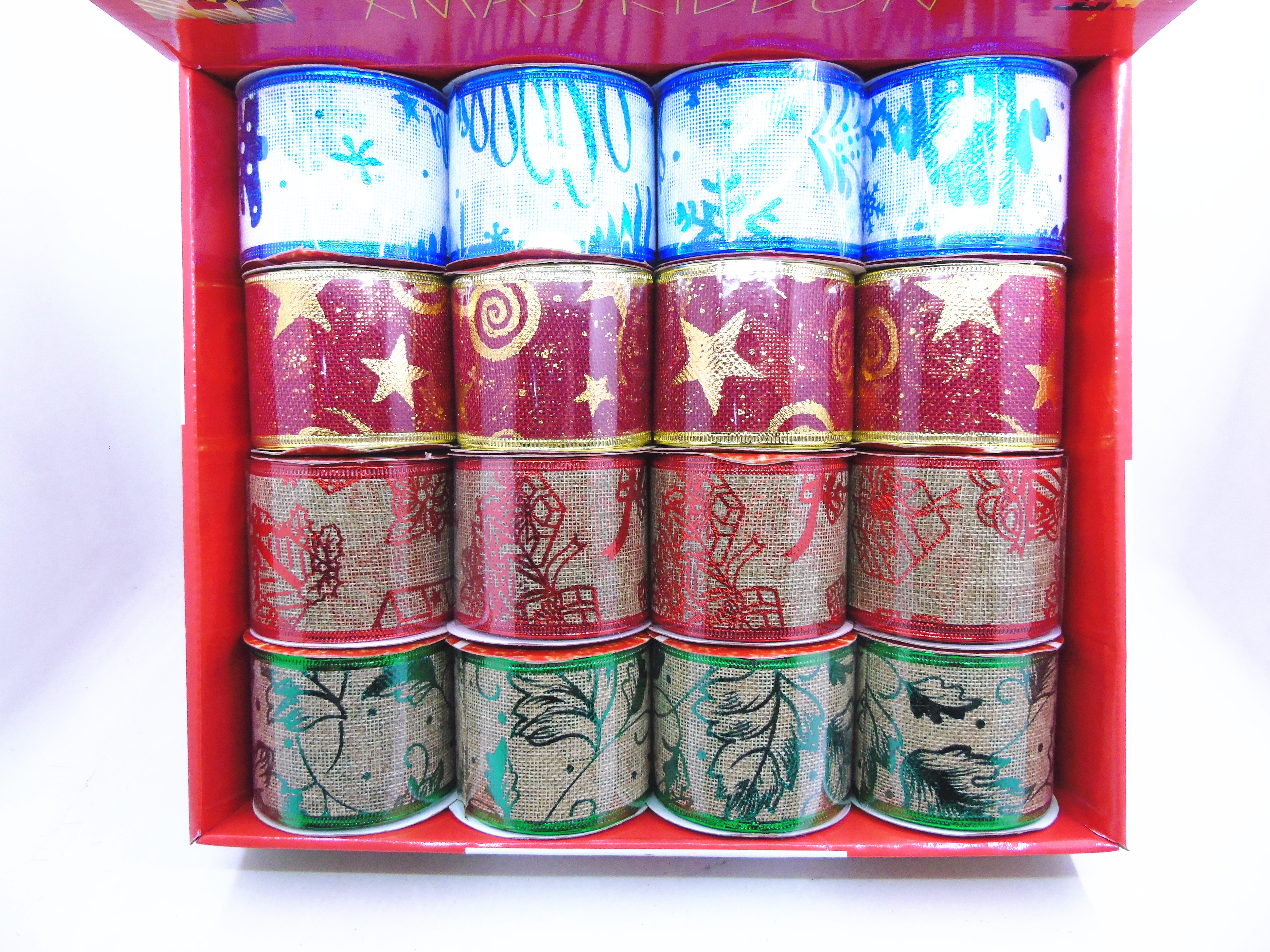 6.3CM Christmas linen Ribbon Gift Box 6311 details Picture