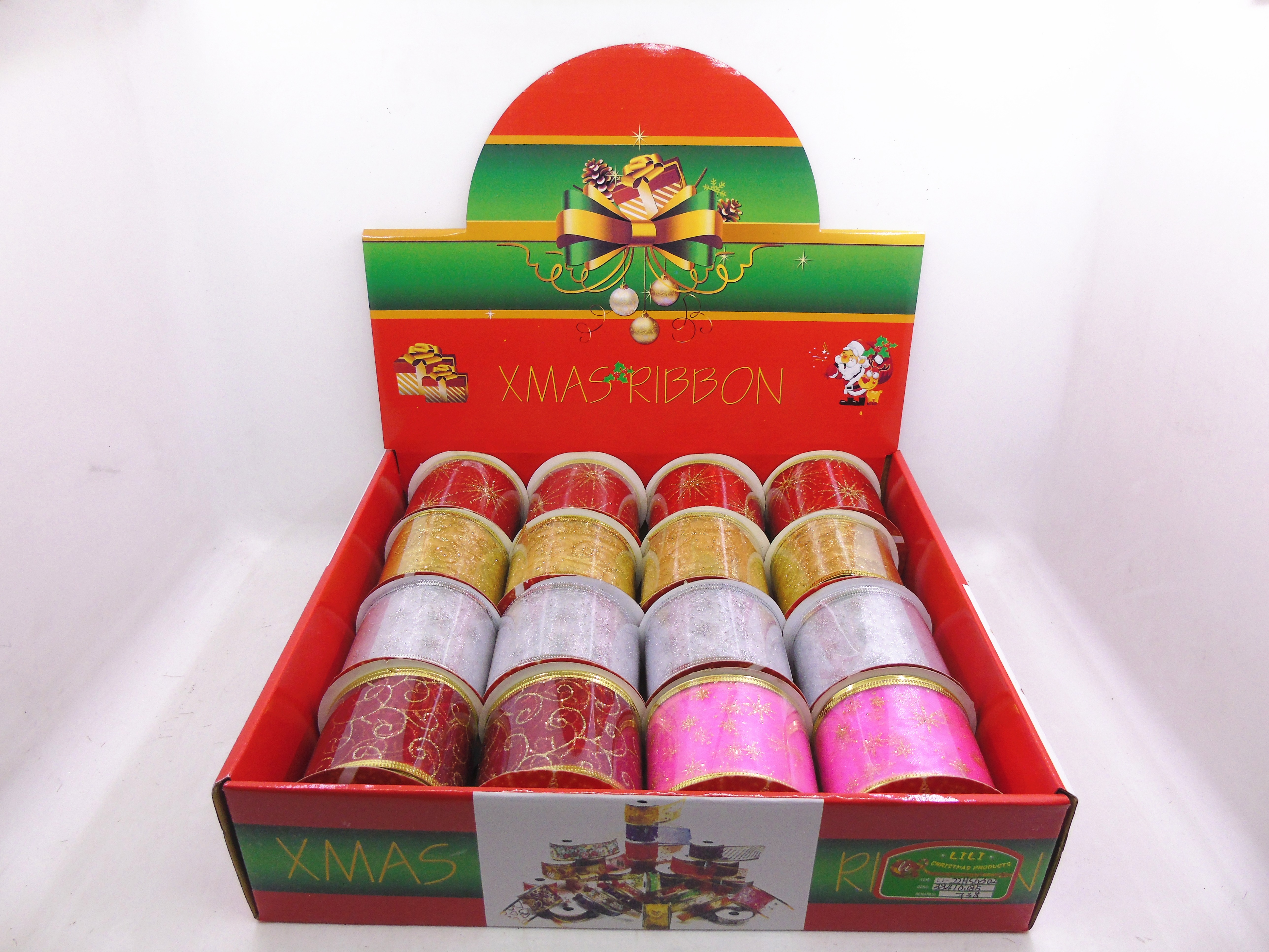 6.3CM Christmas Ribbon Gift Box 6302 Christmas decorations Specification image