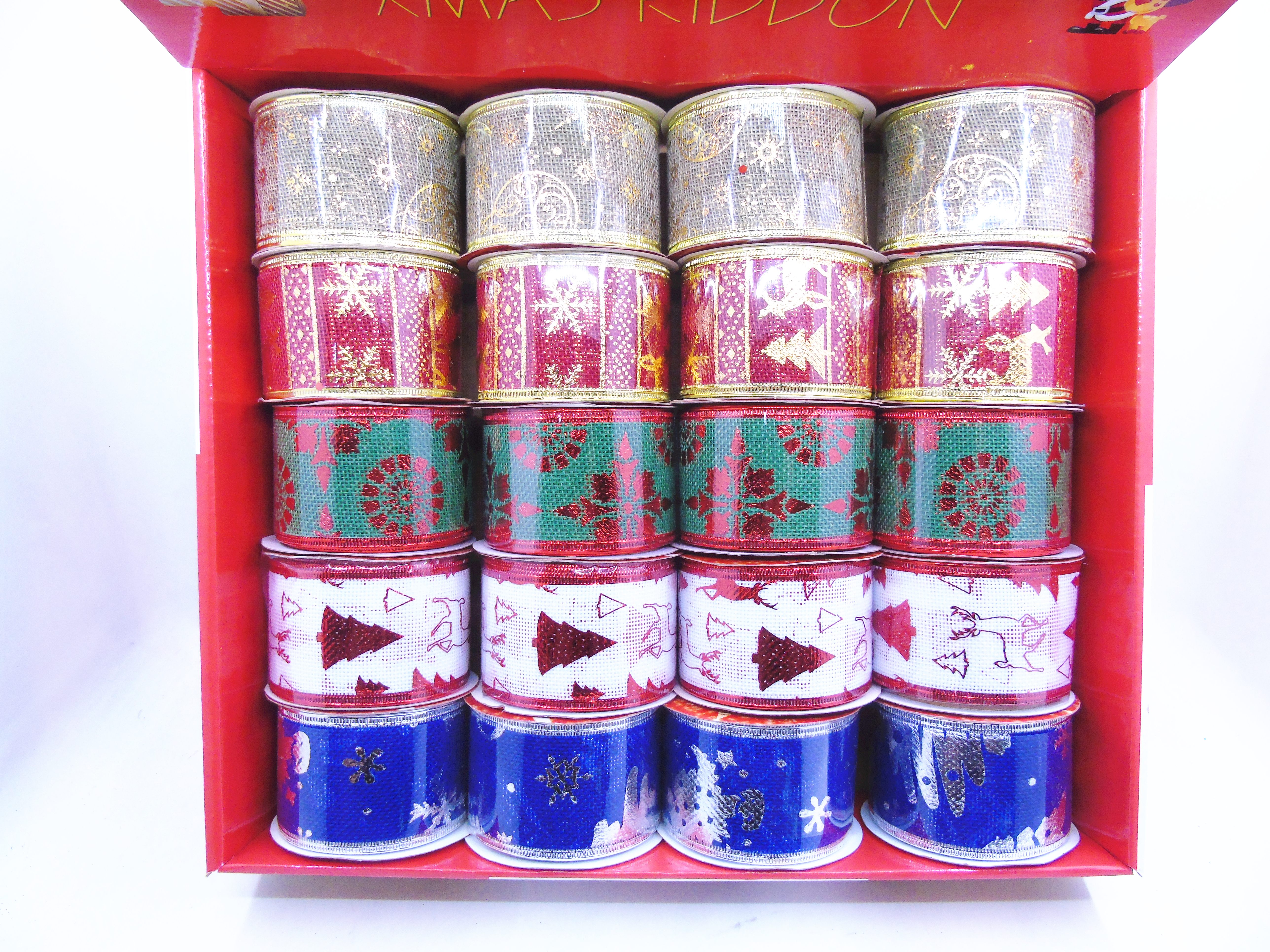 5CM Christmas linen ribbon Gift box 5014 Christmas decorations details Picture