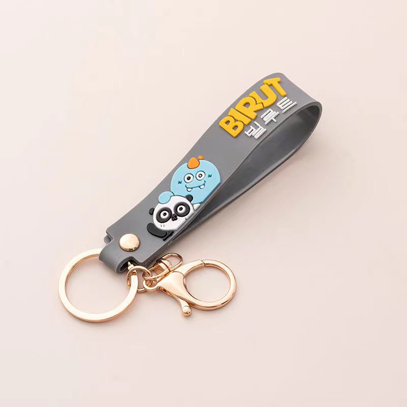 PVC钥匙扣挂绳/卡通钥匙扣/滴胶挂绳白底实物图