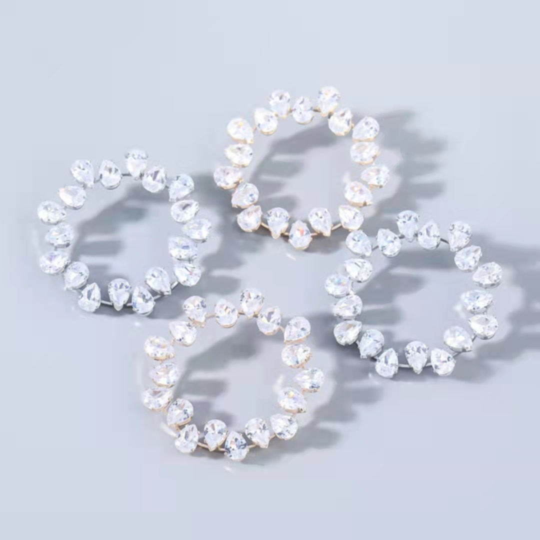 2022新款水滴锆石各大气质闪亮金银女款耳环网红同款耳饰