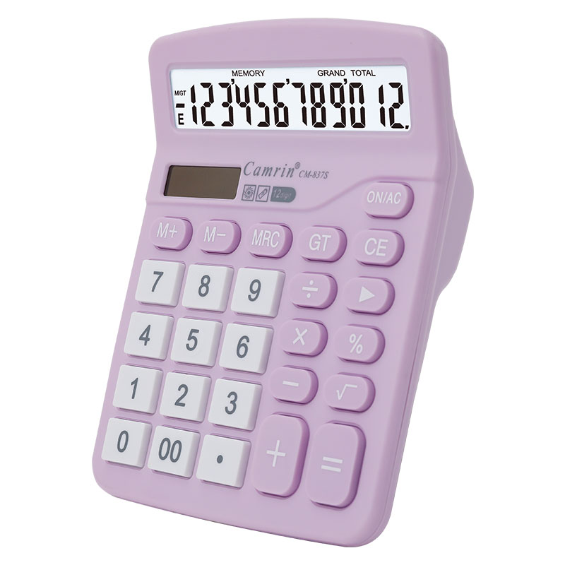 The manufacturer's candy-colored cute calculator, solar-powered 12-digit mini portable student CM-837S details Picture