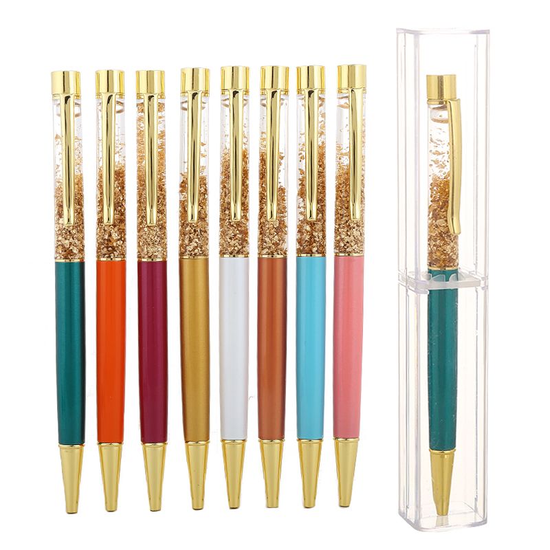 Jianjie Pen Manufacturing Office Culture Writing Tools Wholesale New office popular oil-impregnated gold foil pens, rotary metal ballpoint pens, signature pens
