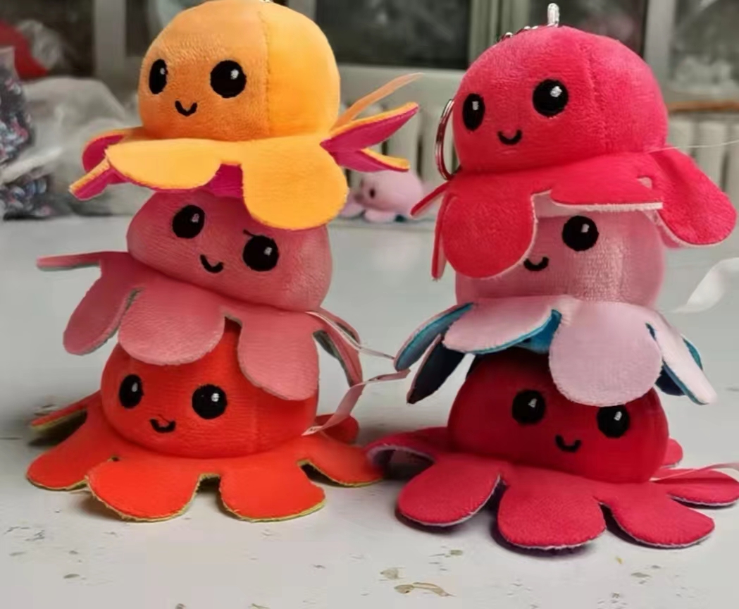New plush toy octopus plush toy key pendant