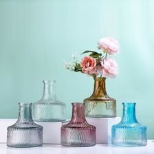 北欧简约玻璃花瓶创意客厅水培花瓶鲜花插花玻璃瓶干花花瓶摆件工艺摆件