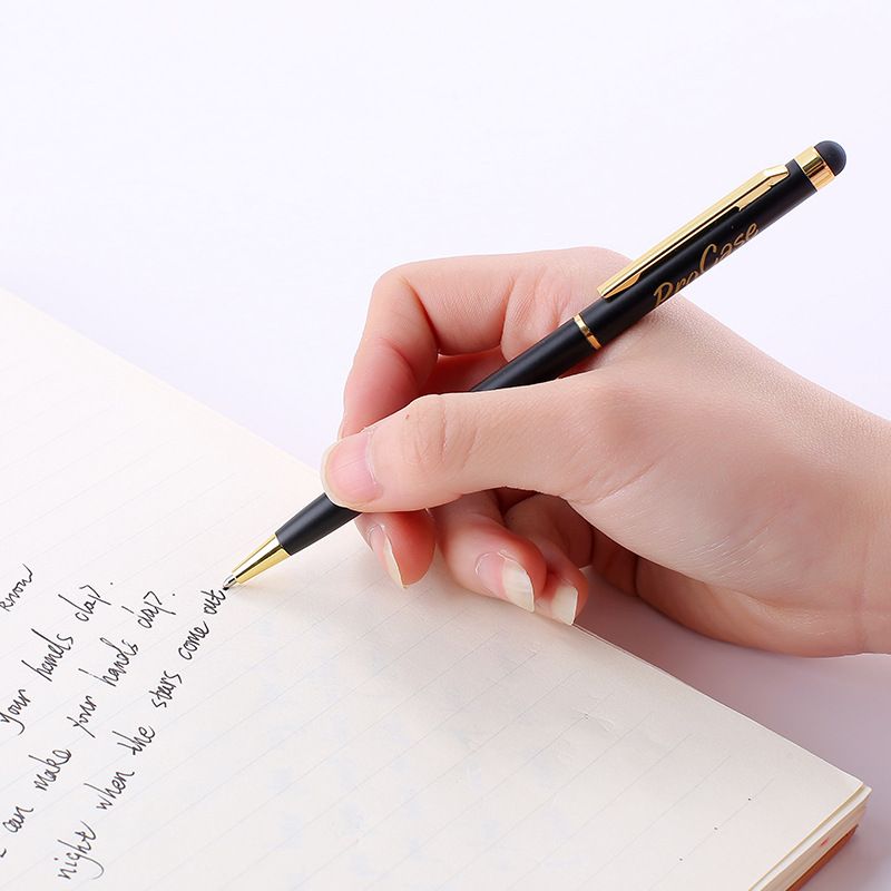 Cross-border best-selling ballpoint pens, rose gold pen holders, custom logo business metal pens, office gift pens details Picture